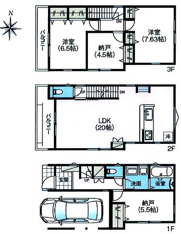 　間取り図　1号地