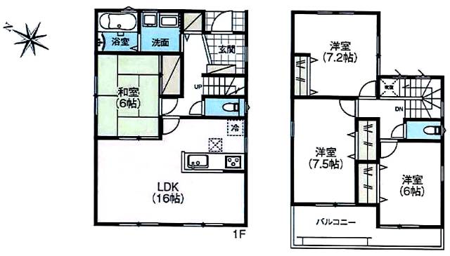 　間取り図　４号地
