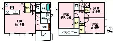　間取り図　C号地