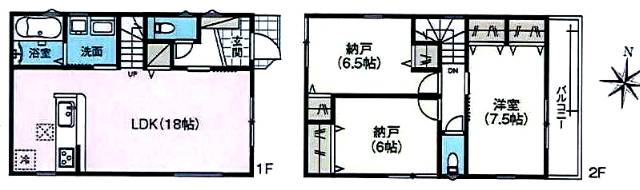 　間取り図　2号地