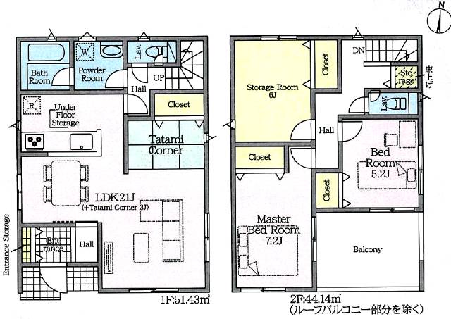 　間取り図　2号地